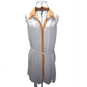 LOVE 21 CREME  and Tan Sleeveless Dress